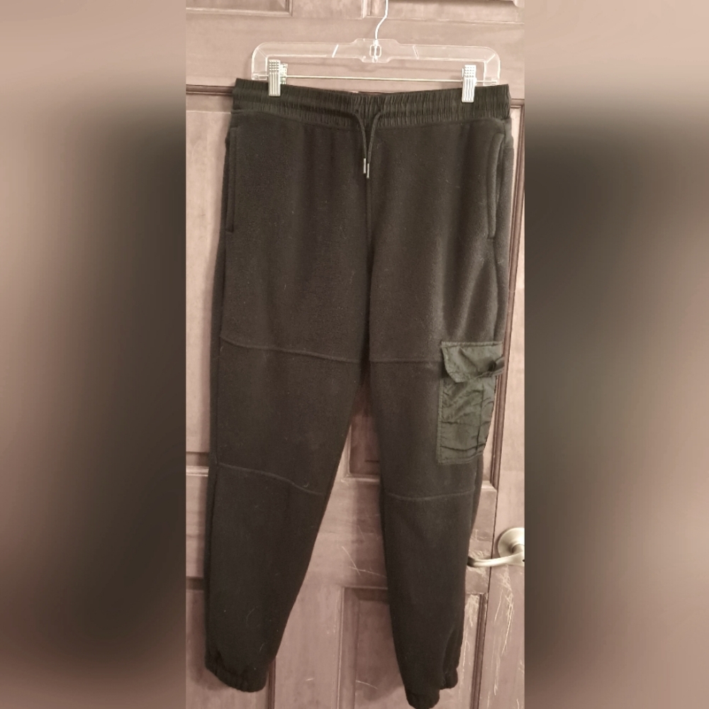 Thick Fleece Cargo Pants - Youth XL - Black